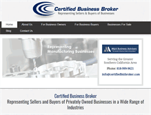 Tablet Screenshot of certifiedbizbroker.com